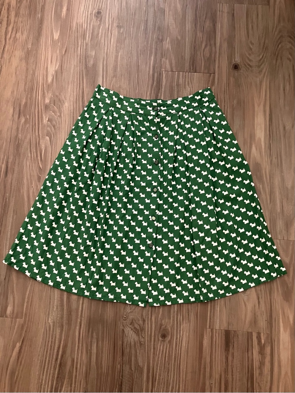 Circus Clothing Ireland A-line pleated skirt westie terrier dog animal print